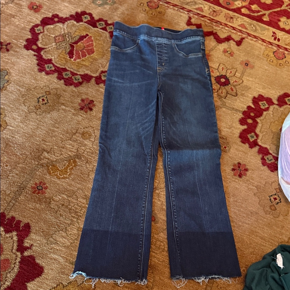 SPANX Navy Flare Jeans